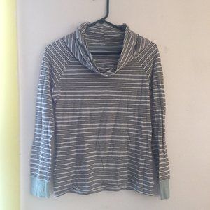 Toad & Co cowl neck striped casual top